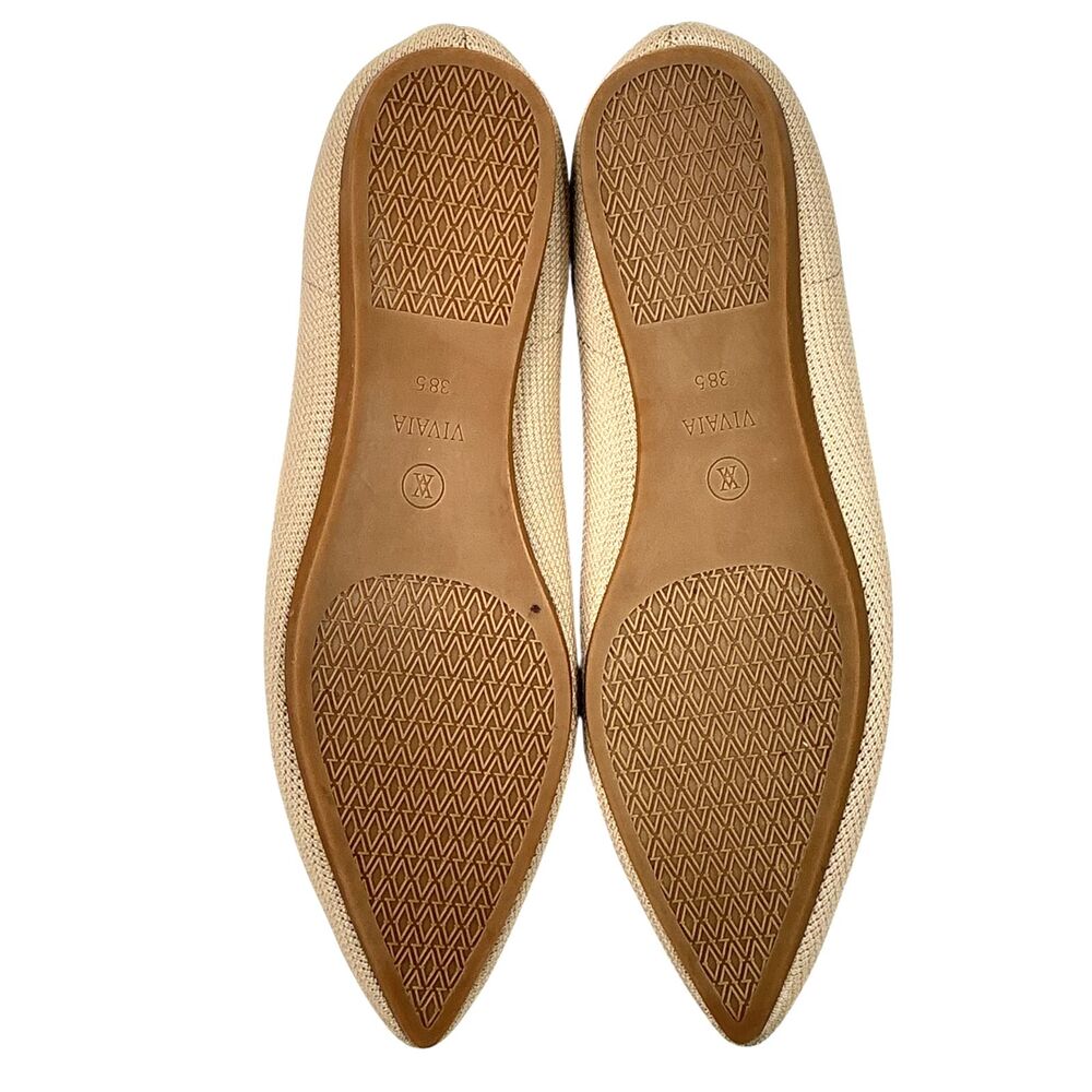 VIVAIA Women's Aria Pointed-Toe Ballet Flats Women's Size 8.5 Almond Beige - Picture 12 of 16